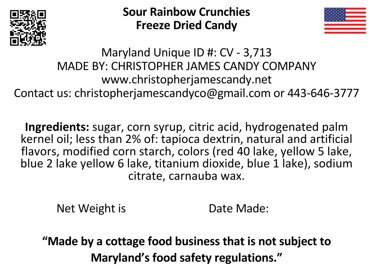 Sour Rainbow Crunchies